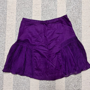 바네사브루노 보라색 실크 +린넨 미니스커트