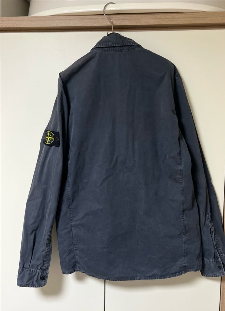 [m]스톤아일랜드 올드이펙트 네이비 오버셔츠--1