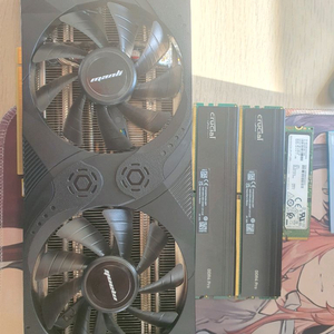 크루셜 ddr4 32gb 램,rtx3060ti 그래픽카드