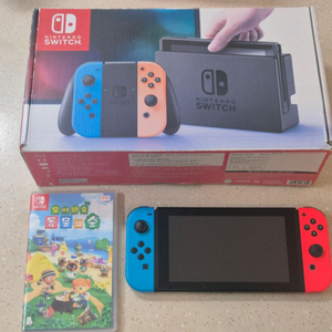 닌텐도스위치 레드블루 (액정필름,티비연결부속,정품충전기)