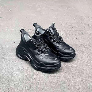 여성 올블랙 운동화 미니어쳐 12인치 피규어(핫토이 호환)