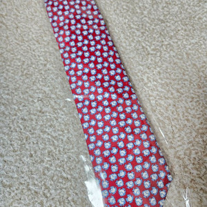 미사용 파올로 알비짜티 레드 넥타이