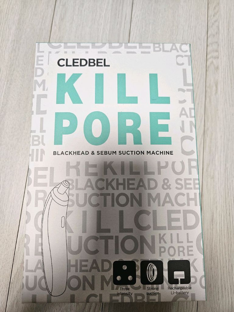 [미사용] 클레드벨 킬포어 모공관리기 H101 피지·블랙헤드 흡입기--1