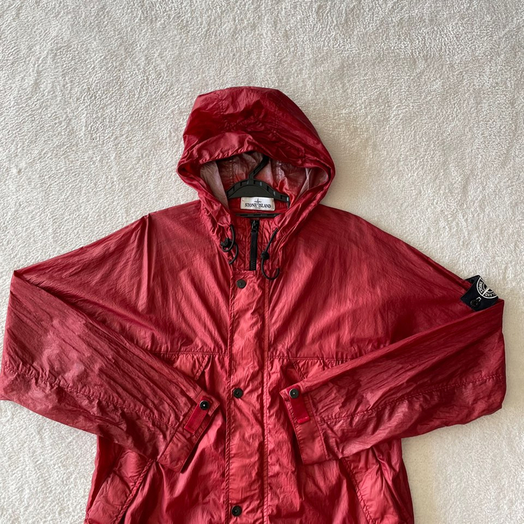 M 스톤아일랜드 라미 바람막이 자켓 화이트와펜--1