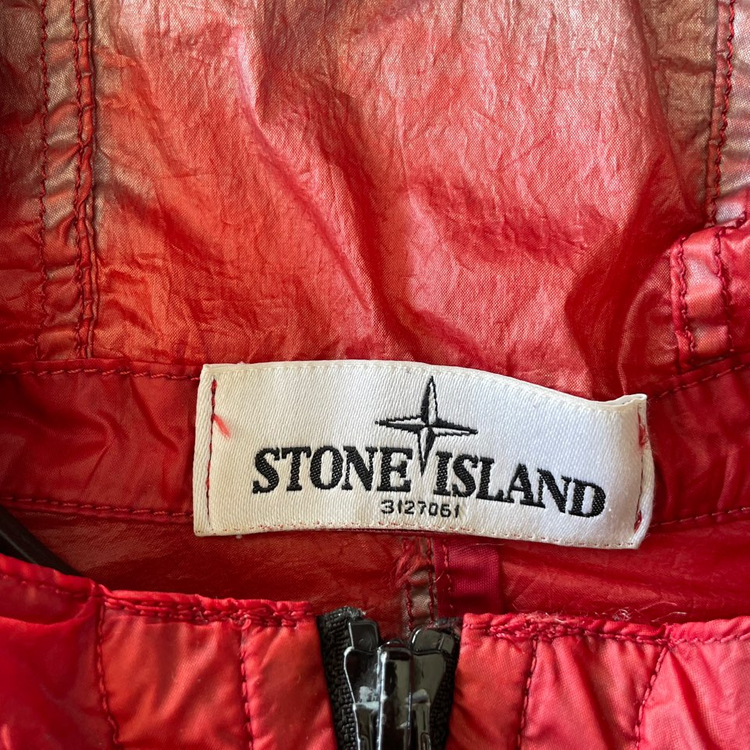 M 스톤아일랜드 라미 바람막이 자켓 화이트와펜--2