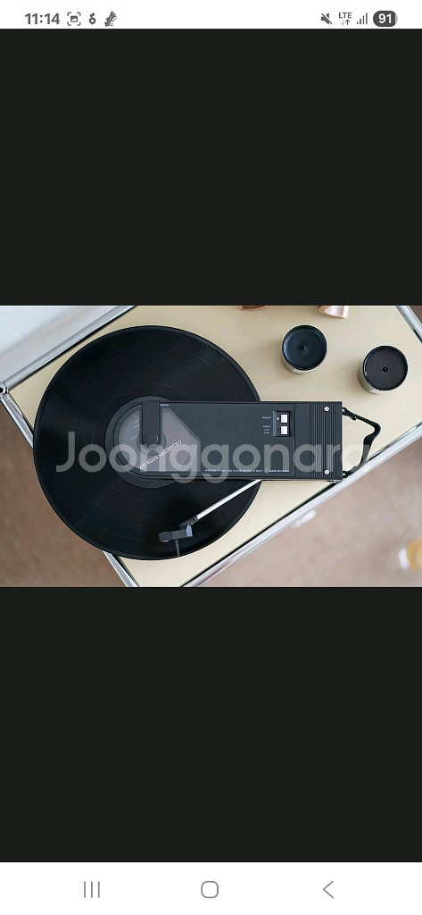 카누 X 오디오테크니카 LP플레이어 (휴대용 무선 블루투스 턴테이블)--7