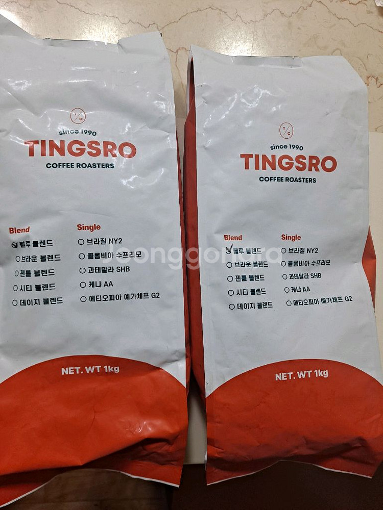 팅스로 커피 로스터즈의 블루 블렌드 원두 1kg--1