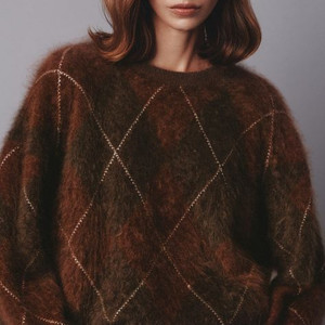 ELBORN Argyle Cashmere Sweater 엘보른 캐시미어 스웨터