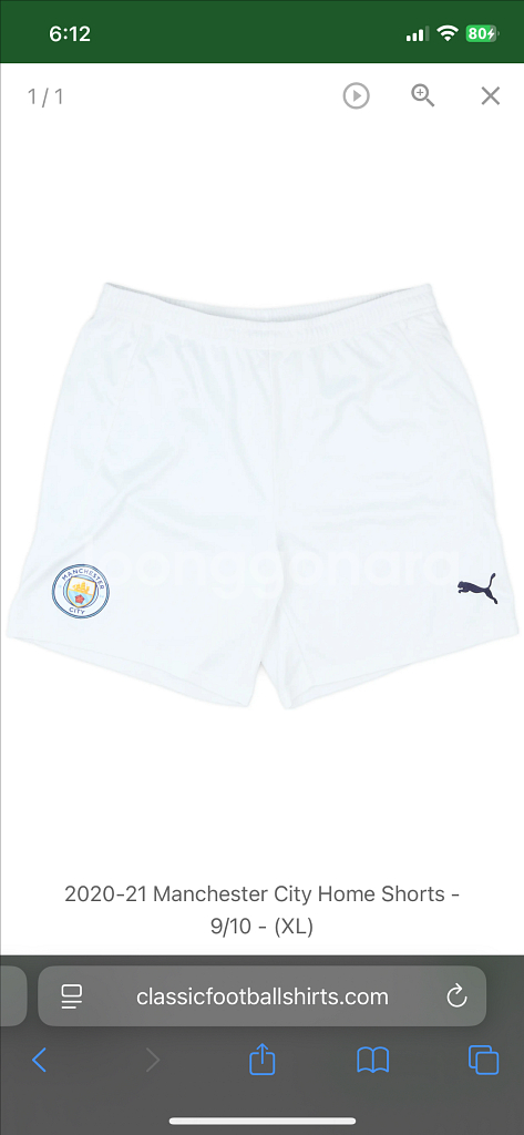 퓨마 정품 맨체스터 시티 16번 로드리 반바지 L 새상품--0