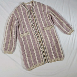 정가49만대) 오즈세컨 빈티지 러블리 모리걸 그랜마 니트 롱 가디건