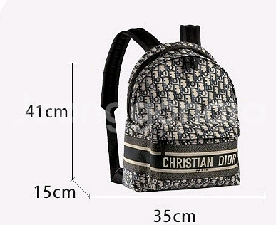 디올 오블리크 패턴 백팩<대>네이비--8