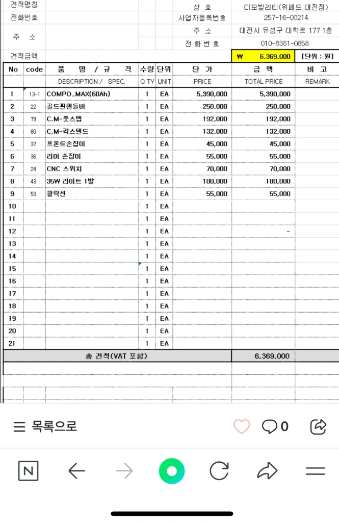 위페드 콤포맥스 60a 급처 이미지