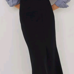 르메띠에 블랙 롱 머메이드 스커트