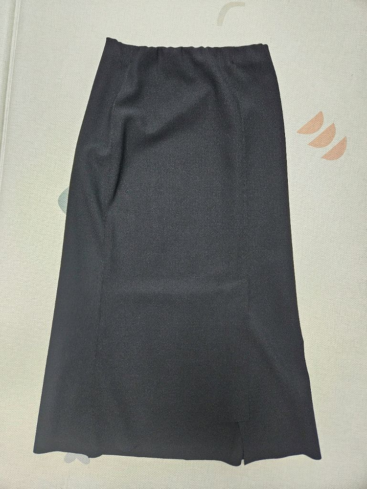 르메띠에 블랙 롱 머메이드 스커트--1