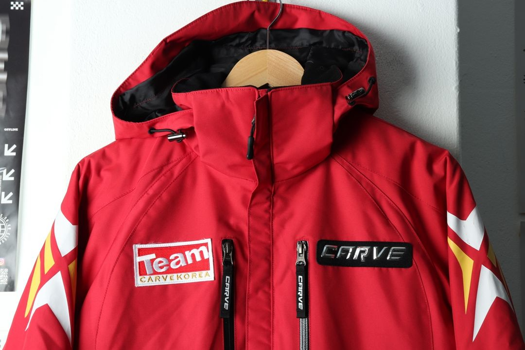 (XS-S) 카브 집업 바람막이 점퍼자켓 스키복 레드 이미지