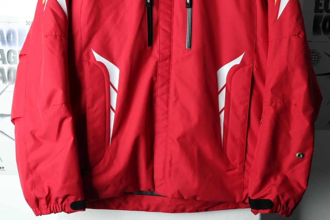 (XS-S) 카브 집업 바람막이 점퍼자켓 스키복 레드 이미지