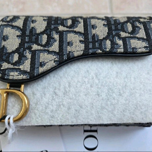 디올 오블리크 새들 아코디언 카드지갑