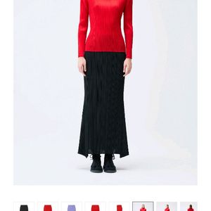 플리츠플리즈 올레 스커트 블랙