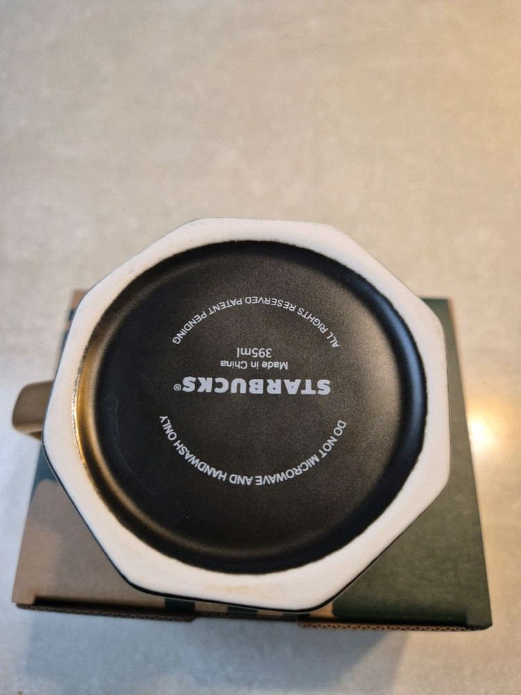 스타벅스 블랙 앤 골드 머그--2