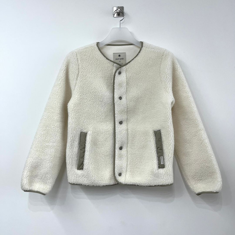 스노우피크 뽀글이 아이보리 플리스 자켓--1