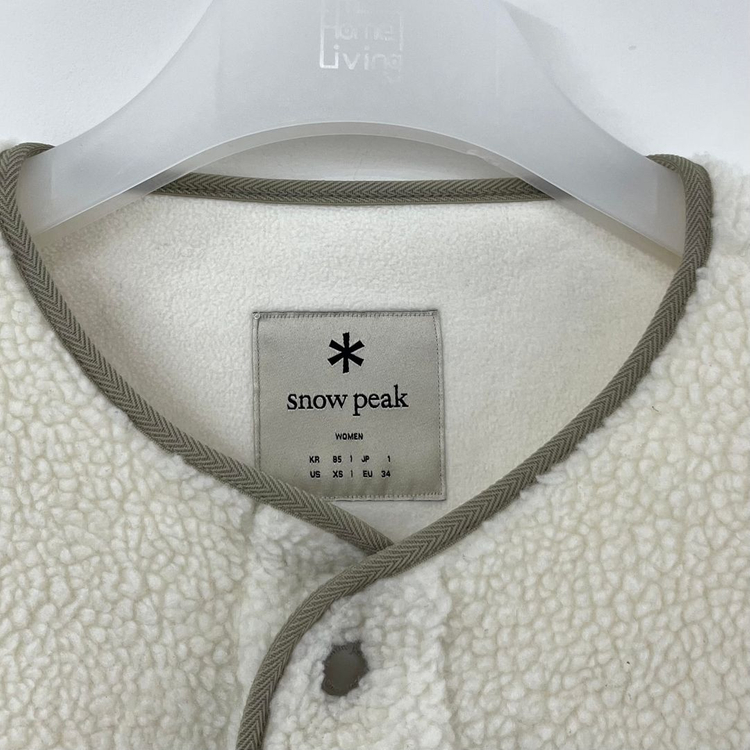 스노우피크 뽀글이 아이보리 플리스 자켓--4
