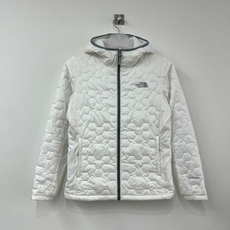 노스페이스 실버 자수로고 화이트 경량 패딩 자켓--1