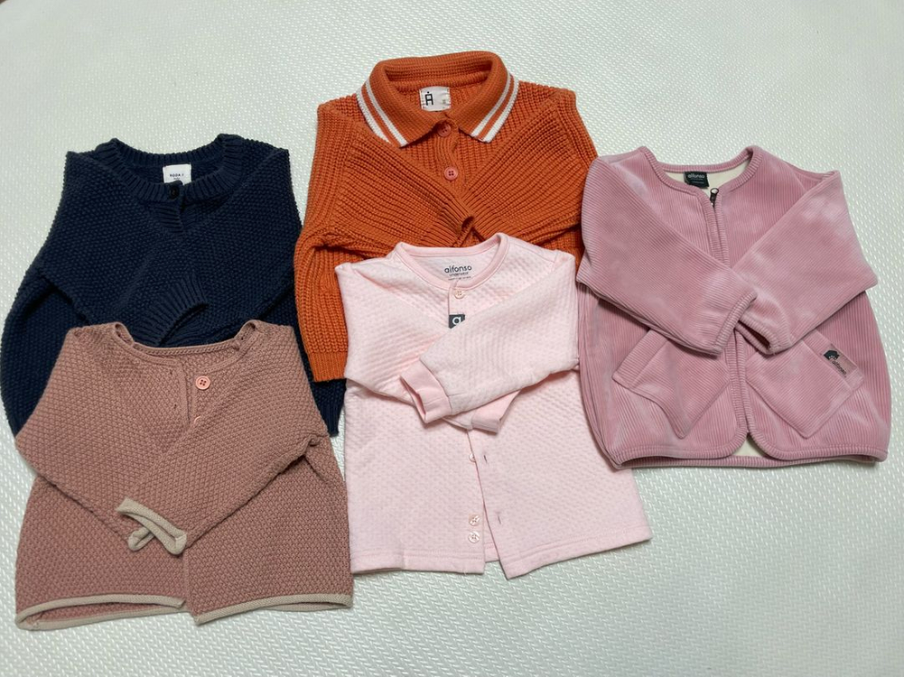 가디건 5벌 일괄 80-90사이즈--0