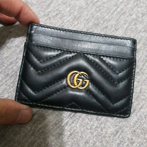 정품 구찌 GG 마몽 카드지갑 블랙 색상 이미지