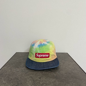 (OS) 슈프림 박스로고 캠프캡 모자 타이다이 데님