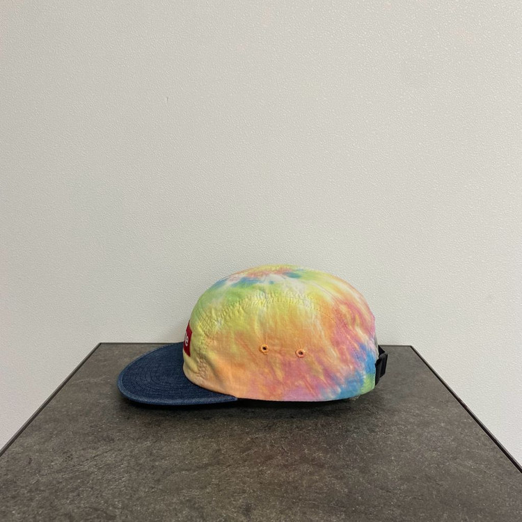 (OS) 슈프림 박스로고 캠프캡 모자 타이다이 데님--1