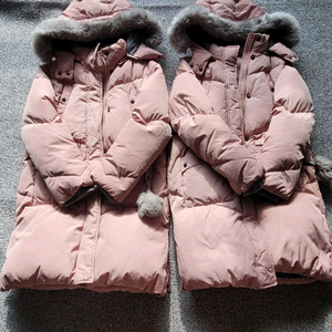 쌍둥이 여아 140 패딩