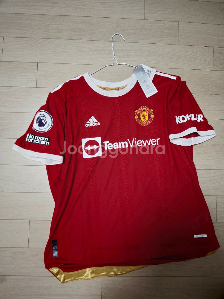 아디다스 맨유 호날두 유니폼 어센틱 선 수용 정품--0