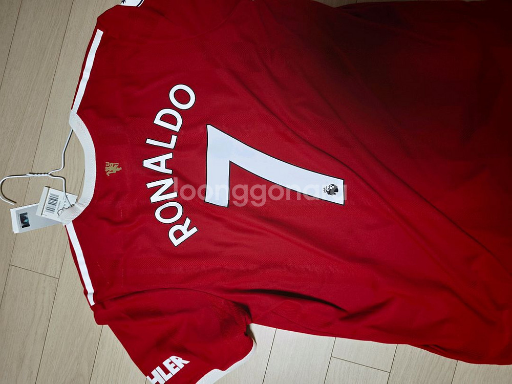 아디다스 맨유 호날두 유니폼 어센틱 선 수용 정품--2