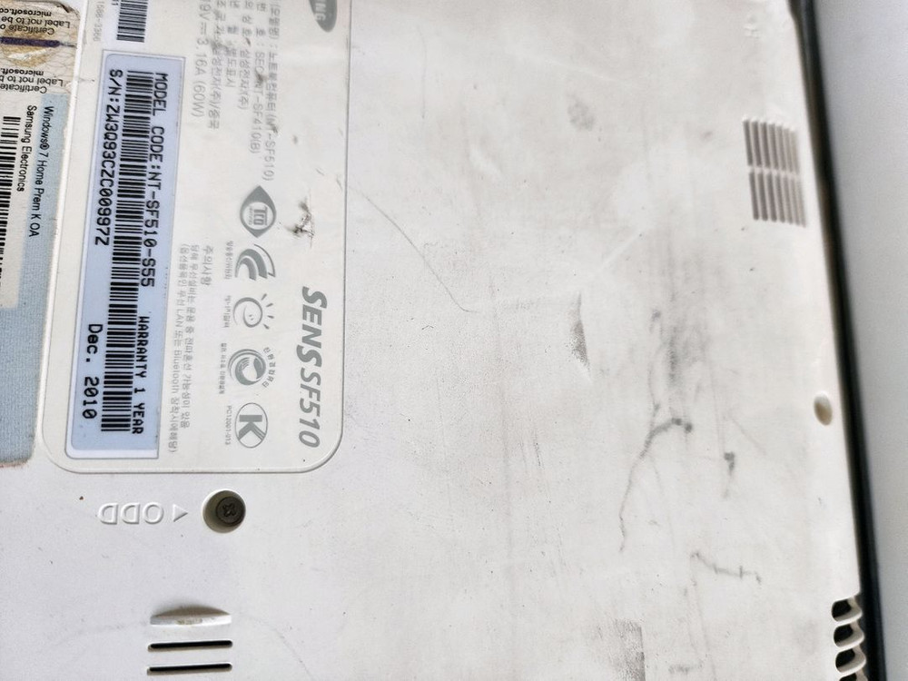 삼성노트북 nt-sf510 2대 부품용으로 팝니다.--3