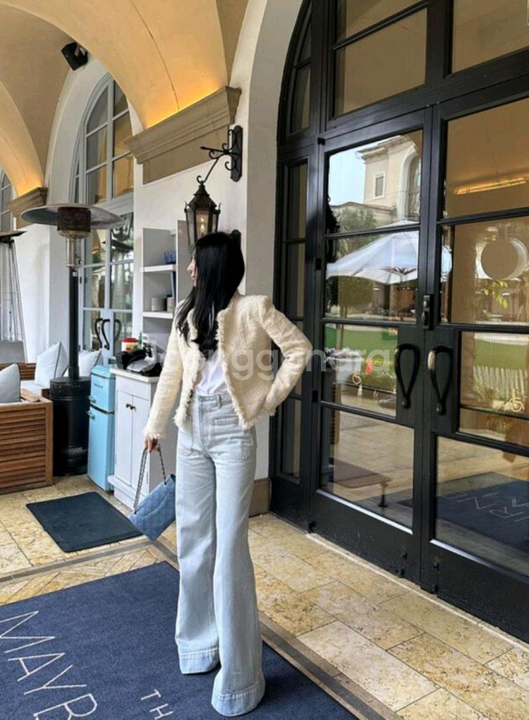 더로랑 린톤 트위드자켓(바닐라,S,새상품)--7