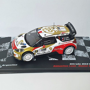1:43 1/43 익소 시트로엥 DS3 WRC 2013 아르헨티나 / 세바스티앙 로브 랠리카 다이캐스트 모델 이미지