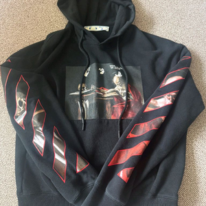 오프화이트 카라바조 후드티