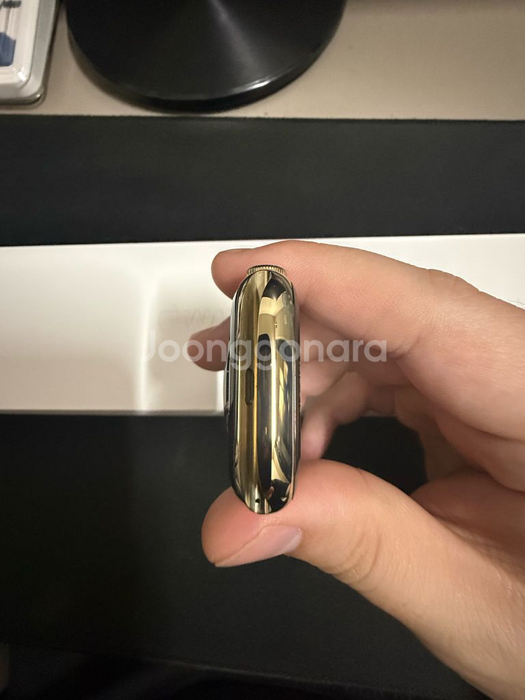 애플워치7 45mm 스테인리스 골드 셀룰러 배터리성능 100%--4