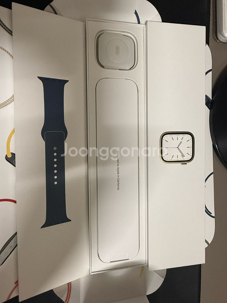 애플워치7 45mm 스테인리스 골드 셀룰러 배터리성능 100%--7