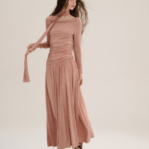 M사이즈) 신스덴 레어 셔링 롱원피스 넥 워머 스카프 롱원피스