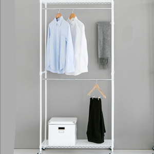 마켓비 화이트 이동식행거 2단