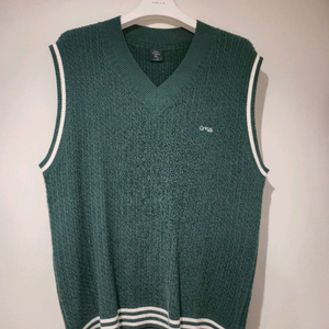 [크루멤버스온리] 케이블 니트 베스트 (그린)
