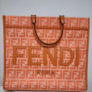 펜디 FF 로고 캔버스 토트백