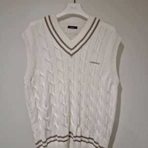 [HEAD] 헤리티지 코튼 케이블 니트 베스트