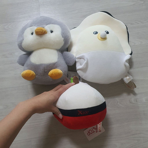 중형 인형 부드러운 아가 펭귄 아기 생굴 츠부라나히토미노 나마가키 포켓볼 사과 핸드폰 거치 봉제 누이구루미