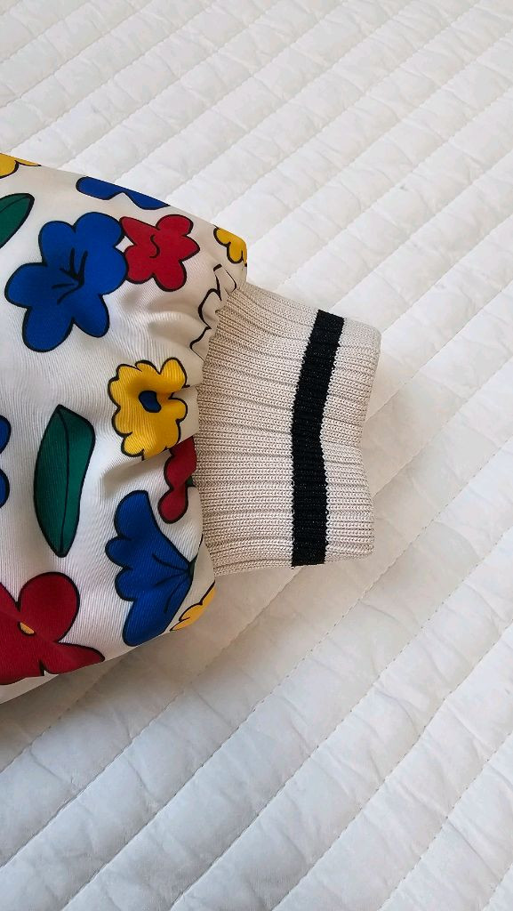 리미떼두두 아트플라워 리버시블 퍼 점퍼 M--4