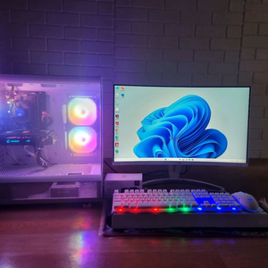 화이트 게이밍 컴퓨터 풀세트 팝니다 롤.서든.피파.옵치.발로란트.PC.피시.포토샵