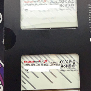 킹뱅크 DDR5 6400MHz CL32 64GB (32*2) 화이트 이미지