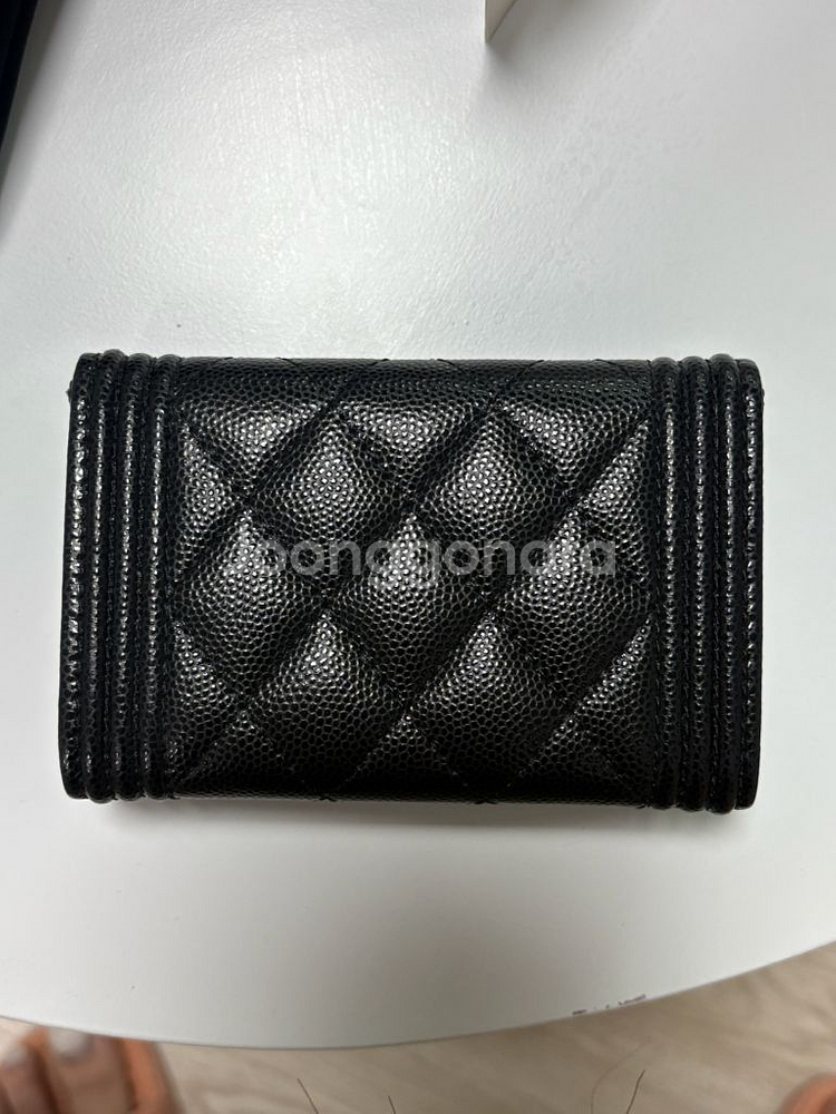 샤넬 보이 플랩 블랙 은장--2