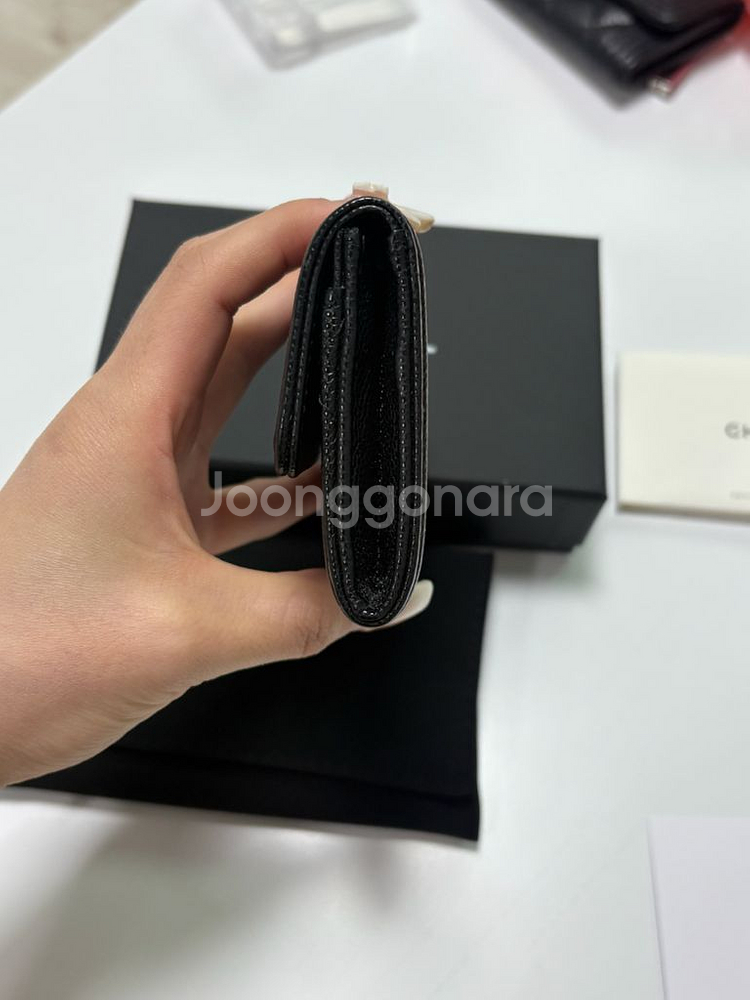 샤넬 보이 플랩 블랙 은장--5